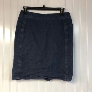 Converse Denim Blue Jean Skirt Size 28  Fitted Zipper Back